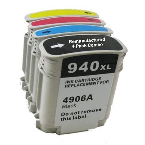 HP 940XL 4 PACK COMBO  COMPATIBLE ALL COLORS Click Here for more